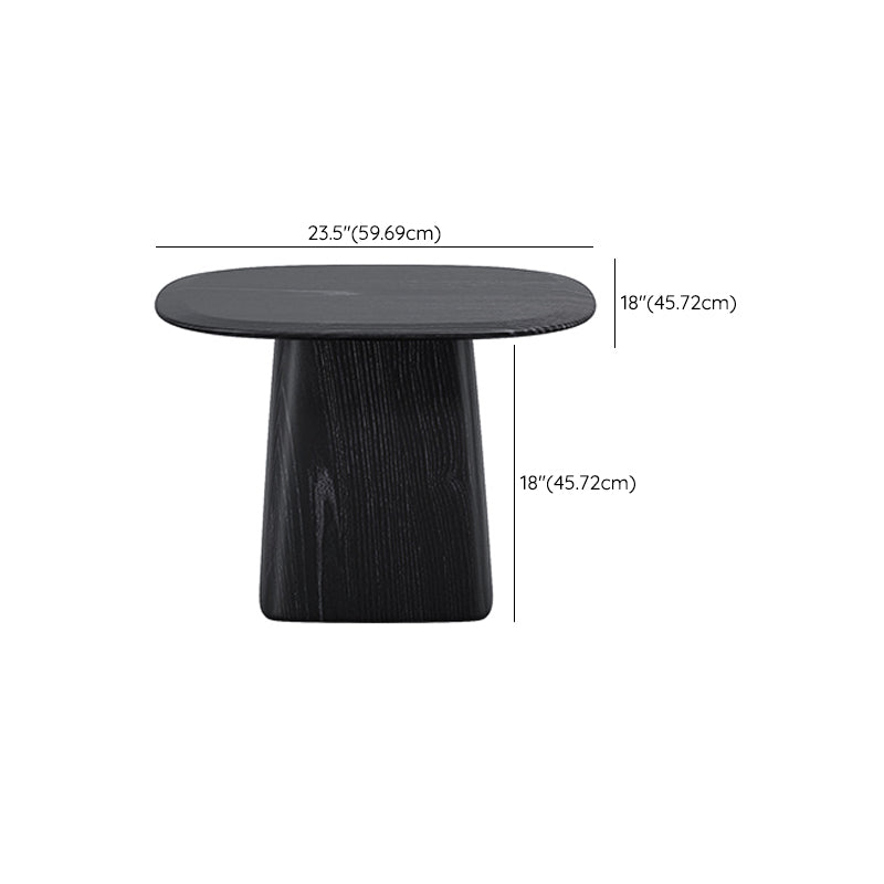 Pedestal Coffee Table Black Solid Wood Coffee Cocktail Table Clearhalo 'Coffee & Accent Tables' 'Coffee Tables' 'coffee_tables' 'furn' 'furn_coffee_tables' 'Furniture' 'Living Room Furniture' 6993355