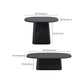 Pedestal Coffee Table Black Solid Wood Coffee Cocktail Table Clearhalo 'Coffee & Accent Tables' 'Coffee Tables' 'coffee_tables' 'furn' 'furn_coffee_tables' 'Furniture' 'Living Room Furniture' 6993356