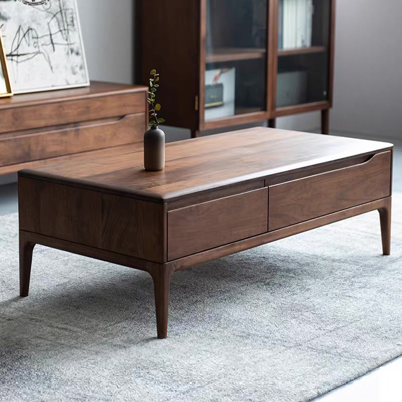 Rectangle Bunching Tables Solid Wood Coffee or End Table with Drawer 63"L x 31.5"W x 18"H Clearhalo 'Coffee & Accent Tables' 'Coffee Tables' 'coffee_tables' 'furn' 'furn_coffee_tables' 'Furniture' 'Living Room Furniture' 6993357