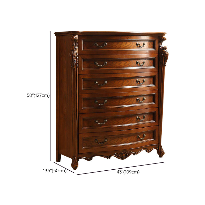 Dark Brown Mid-Century Modern Chest Pine Wood Drawer Knobs Rectangle Accent Chest Clearhalo 'Cabinets & Chests' 'cabinets_chests' 'furn' 'furn_cabinets_chests' 'Furniture' 'Living Room Furniture' 6993410