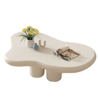 Tavolino in legno in legno massiccio a forma di nuvola a 4 gambe tavolo da cocktail