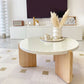 Solid Wood 3 Legs Coffee Table Modern 1 Single Terrazzo Cocktail Table Clearhalo 'Coffee & Accent Tables' 'Coffee Tables' 'coffee_tables' 'furn' 'furn_coffee_tables' 'Furniture' 'Living Room Furniture' 6993484