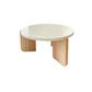 Solid Wood 3 Legs Coffee Table Modern 1 Single Terrazzo Cocktail Table 35"L x 35"W x 15"H Clearhalo 'Coffee & Accent Tables' 'Coffee Tables' 'coffee_tables' 'furn' 'furn_coffee_tables' 'Furniture' 'Living Room Furniture' 6993489