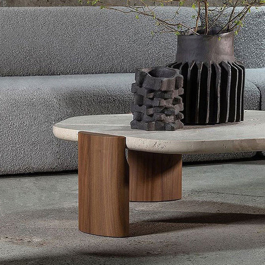 3 Legs Bunching Tables Modern Geometric Stone Coffee or End Table Clearhalo 'Coffee & Accent Tables' 'Coffee Tables' 'coffee_tables' 'furn' 'furn_coffee_tables' 'Furniture' 'Living Room Furniture' 6993505