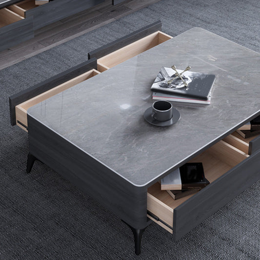 Tavolino moderno di tavolino moderno a 4 gambe con 4 cassetti