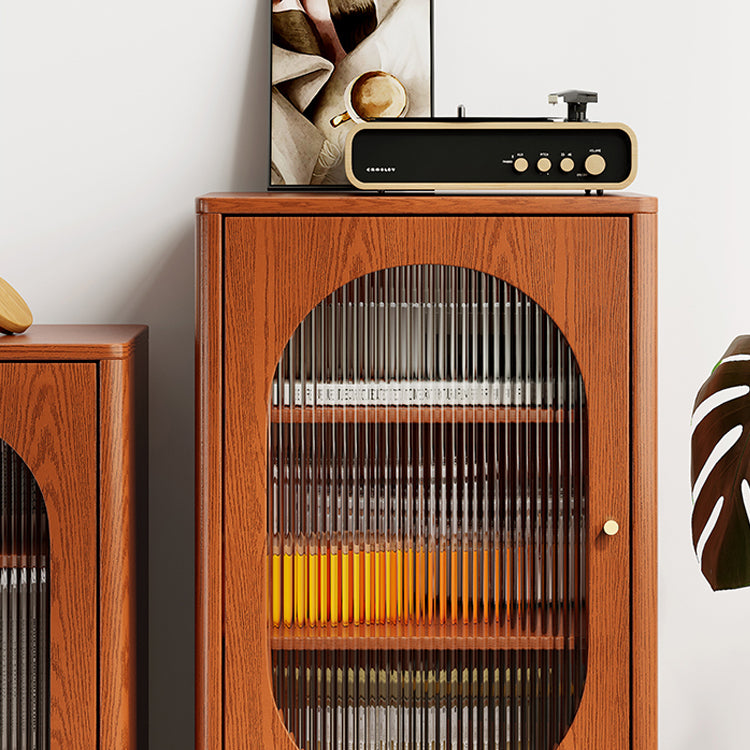 Modern Two Drawer Accent Cabinet Rectangular Wooden and Glass 1-Door Cabinet Clearhalo 'Cabinets & Chests' 'cabinets_chests' 'furn' 'furn_cabinets_chests' 'Furniture' 'Living Room Furniture' 6993567