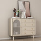 Contemporary Solid Wood Accent Cabinet Beige 2/4-Drawer Chest with Rattan Accent Clearhalo 'Cabinets & Chests' 'cabinets_chests' 'furn' 'furn_cabinets_chests' 'Furniture' 'Living Room Furniture' 6993578