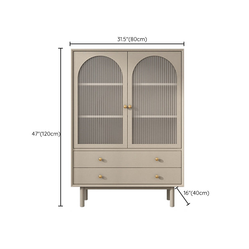 Contemporary Solid Wood Accent Cabinet Beige 2/4-Drawer Chest with Rattan Accent Clearhalo 'Cabinets & Chests' 'cabinets_chests' 'furn' 'furn_cabinets_chests' 'Furniture' 'Living Room Furniture' 6993585