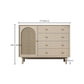 Contemporary Solid Wood Accent Cabinet Beige 2/4-Drawer Chest with Rattan Accent Clearhalo 'Cabinets & Chests' 'cabinets_chests' 'furn' 'furn_cabinets_chests' 'Furniture' 'Living Room Furniture' 6993588