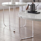 Contemporary Round Terrazzo Coffee Table in White Acrylic Legs 1 Single Cocktail Table Clearhalo 'Coffee & Accent Tables' 'Coffee Tables' 'coffee_tables' 'furn' 'furn_coffee_tables' 'Furniture' 'Living Room Furniture' 6993666