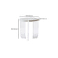 Contemporary Round Terrazzo Coffee Table in White Acrylic Legs 1 Single Cocktail Table Clearhalo 'Coffee & Accent Tables' 'Coffee Tables' 'coffee_tables' 'furn' 'furn_coffee_tables' 'Furniture' 'Living Room Furniture' 6993672