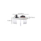 Contemporary Round Terrazzo Coffee Table in White Acrylic Legs 1 Single Cocktail Table Clearhalo 'Coffee & Accent Tables' 'Coffee Tables' 'coffee_tables' 'furn' 'furn_coffee_tables' 'Furniture' 'Living Room Furniture' 6993676