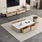 Slate Rectangular Coffee Table White Coffee Table Set with Drawer Clearhalo 'Coffee & Accent Tables' 'Coffee Tables' 'coffee_tables' 'furn' 'furn_coffee_tables' 'Furniture' 'Living Room Furniture' 6993726