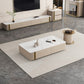 Slate Rectangular Coffee Table White Coffee Table Set with Drawer Clearhalo 'Coffee & Accent Tables' 'Coffee Tables' 'coffee_tables' 'furn' 'furn_coffee_tables' 'Furniture' 'Living Room Furniture' 6993727