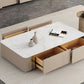 Slate Rectangular Coffee Table White Coffee Table Set with Drawer Clearhalo 'Coffee & Accent Tables' 'Coffee Tables' 'coffee_tables' 'furn' 'furn_coffee_tables' 'Furniture' 'Living Room Furniture' 6993731