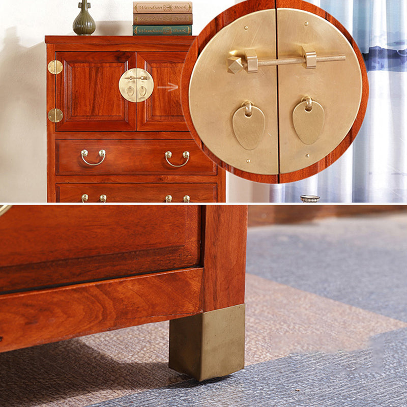 Minimalistic Brown/Wood Accent Chest with Drawers and Wooden Legs Clearhalo 'Cabinets & Chests' 'cabinets_chests' 'furn' 'furn_cabinets_chests' 'Furniture' 'Living Room Furniture' 6993743