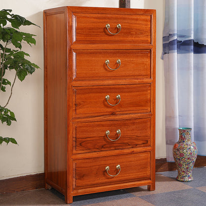 Minimalistic Brown/Wood Accent Chest with Drawers and Wooden Legs 26"L x 16"W x 48"H Natural Clearhalo 'Cabinets & Chests' 'cabinets_chests' 'furn' 'furn_cabinets_chests' 'Furniture' 'Living Room Furniture' 6993746