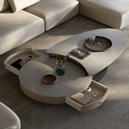 Tavolino per tavolino di nidificazione in ardesia con 2 cassetti