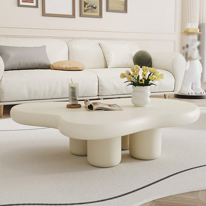 11"H Contemporary Coffee Table 4 Legs Single Coffee Cocktail Table Clearhalo 'Coffee & Accent Tables' 'Coffee Tables' 'coffee_tables' 'furn' 'furn_coffee_tables' 'Furniture' 'Living Room Furniture' 6993950