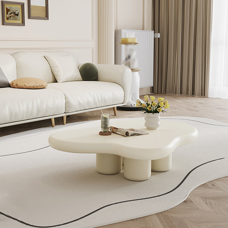 11"H Contemporary Coffee Table 4 Legs Single Coffee Cocktail Table Clearhalo 'Coffee & Accent Tables' 'Coffee Tables' 'coffee_tables' 'furn' 'furn_coffee_tables' 'Furniture' 'Living Room Furniture' 6993952