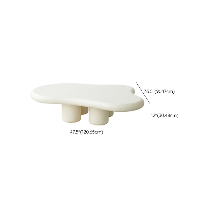 11"H Contemporary Coffee Table 4 Legs Single Coffee Cocktail Table Clearhalo 'Coffee & Accent Tables' 'Coffee Tables' 'coffee_tables' 'furn' 'furn_coffee_tables' 'Furniture' 'Living Room Furniture' 6993960