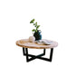 17"H Moderner Couchtisch, Einzel-Couchtisch aus Massivholz