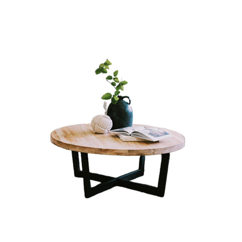 17"H Moderner Couchtisch, Einzel-Couchtisch aus Massivholz