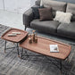 Contemporary Coffee Table Wooden Brown Coffee Cocktail Table 47"L x 26"W x 15"H + 20.5"L x 20.5"W x 18"H Clearhalo 'Coffee & Accent Tables' 'Coffee Tables' 'coffee_tables' 'furn' 'furn_coffee_tables' 'Furniture' 'Living Room Furniture' 6993996