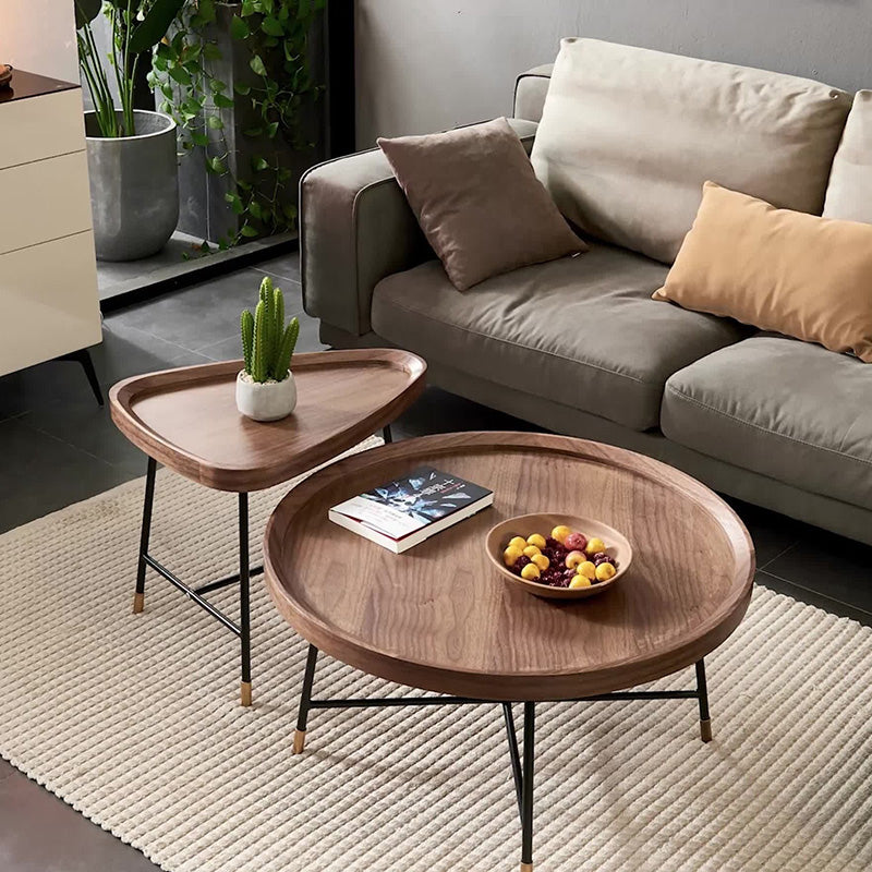 Contemporary Coffee Table Wooden Brown Coffee Cocktail Table Clearhalo 'Coffee & Accent Tables' 'Coffee Tables' 'coffee_tables' 'furn' 'furn_coffee_tables' 'Furniture' 'Living Room Furniture' 6993997