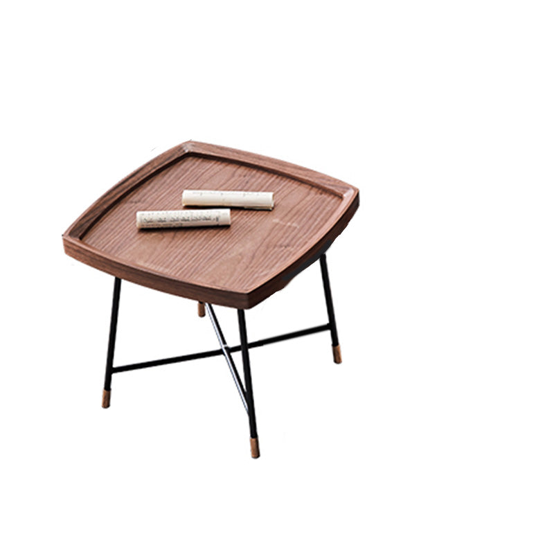 Contemporary Coffee Table Wooden Brown Coffee Cocktail Table 20.5"L x 20.5"W x 18"H Clearhalo 'Coffee & Accent Tables' 'Coffee Tables' 'coffee_tables' 'furn' 'furn_coffee_tables' 'Furniture' 'Living Room Furniture' 6993998