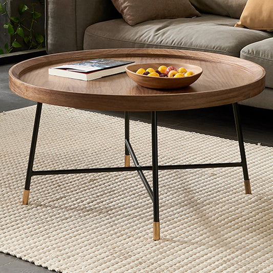 Contemporary Coffee Table Wooden Brown Coffee Cocktail Table Clearhalo 'Coffee & Accent Tables' 'Coffee Tables' 'coffee_tables' 'furn' 'furn_coffee_tables' 'Furniture' 'Living Room Furniture' 6993999