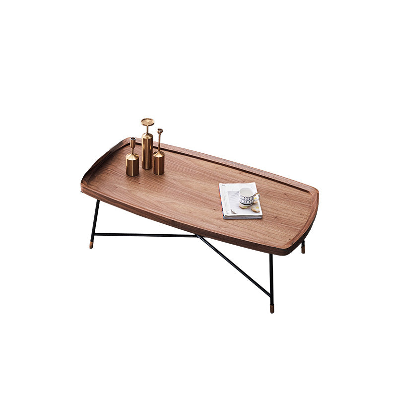 Contemporary Coffee Table Wooden Brown Coffee Cocktail Table 47"L x 26"W x 15"H Clearhalo 'Coffee & Accent Tables' 'Coffee Tables' 'coffee_tables' 'furn' 'furn_coffee_tables' 'Furniture' 'Living Room Furniture' 6994002
