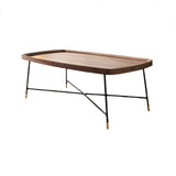 Contemporary Coffee Table Wooden Brown Coffee Cocktail Table Clearhalo 'Coffee & Accent Tables' 'Coffee Tables' 'coffee_tables' 'furn' 'furn_coffee_tables' 'Furniture' 'Living Room Furniture' 6994003