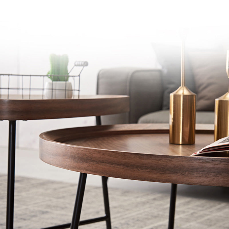 Contemporary Coffee Table Wooden Brown Coffee Cocktail Table Clearhalo 'Coffee & Accent Tables' 'Coffee Tables' 'coffee_tables' 'furn' 'furn_coffee_tables' 'Furniture' 'Living Room Furniture' 6994004