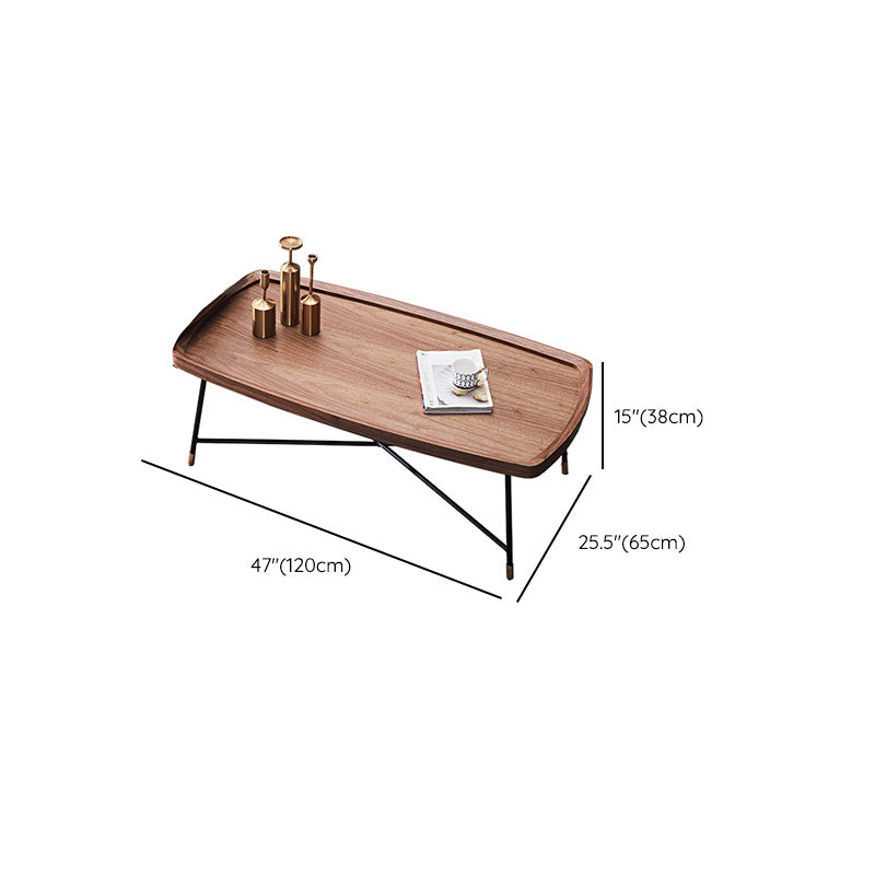 Contemporary Coffee Table Wooden Brown Coffee Cocktail Table Clearhalo 'Coffee & Accent Tables' 'Coffee Tables' 'coffee_tables' 'furn' 'furn_coffee_tables' 'Furniture' 'Living Room Furniture' 6994010