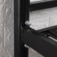 Follo metallico in metallo nero telaio industriale in stile industriale letto aperto con telaio aperto