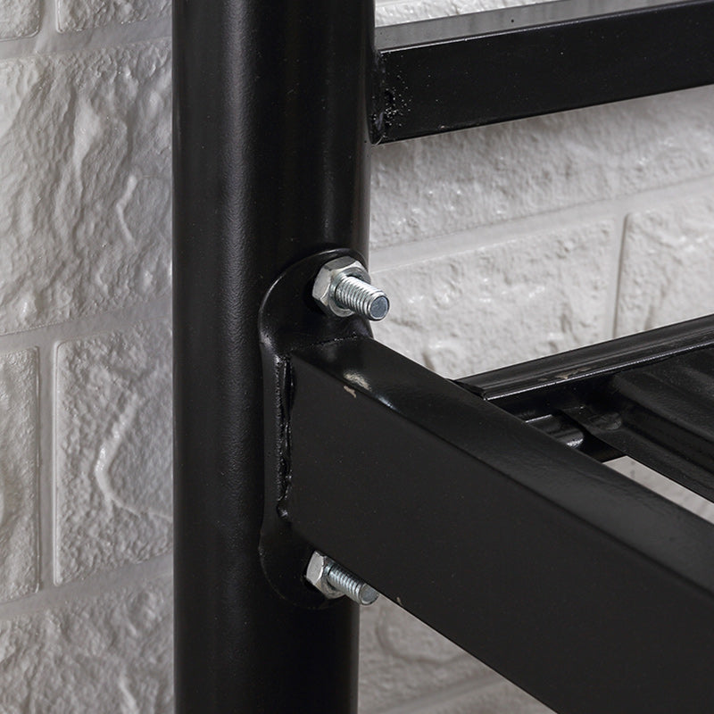 Follo metallico in metallo nero telaio industriale in stile industriale letto aperto con telaio aperto