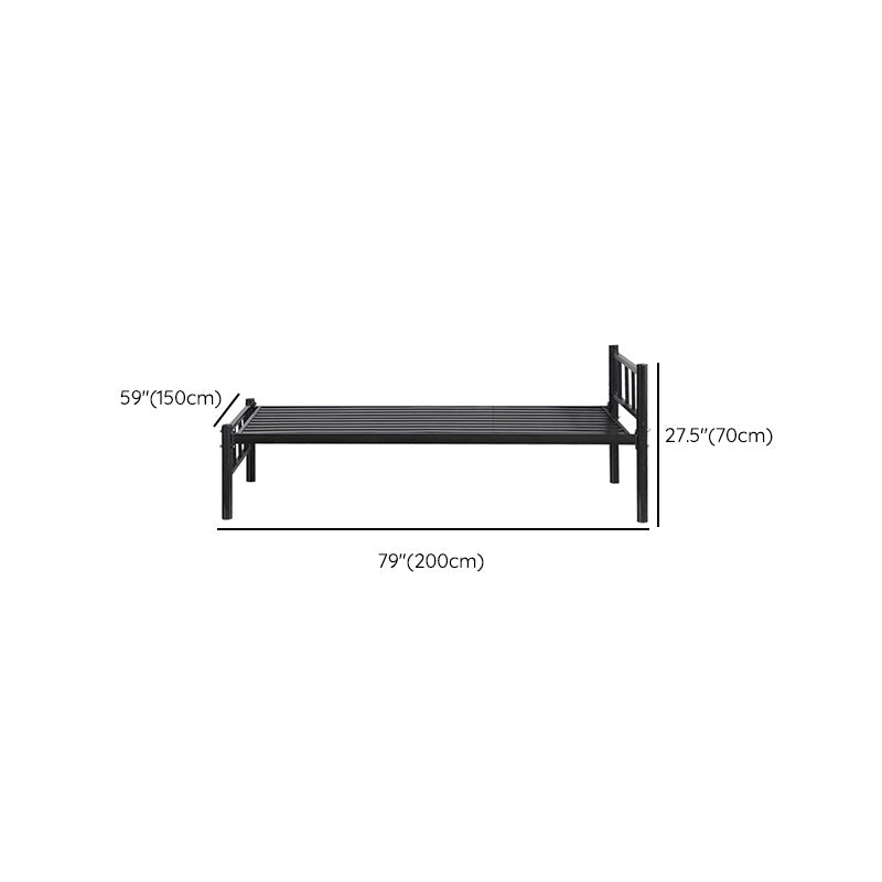 Follo metallico in metallo nero telaio industriale in stile industriale letto aperto con telaio aperto