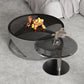 Glass Top Coffee or End Table Black Abstract Coffee Cocktail Table