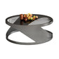 Glass Top Coffee or End Table Black Abstract Coffee Cocktail Table