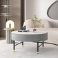 Modern Round Nesting Coffee Table Set Frame Coffee Table with Storage Clearhalo 'Coffee & Accent Tables' 'Coffee Tables' 'coffee_tables' 'furn' 'furn_coffee_tables' 'Furniture' 'Living Room Furniture' 6994096