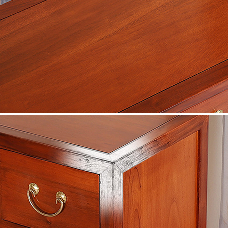 Mid Century Modern Square Accent Cabinet Antique Finish Cabinet With Doors Clearhalo 'Cabinets & Chests' 'cabinets_chests' 'furn' 'furn_cabinets_chests' 'Furniture' 'Living Room Furniture' 6994130