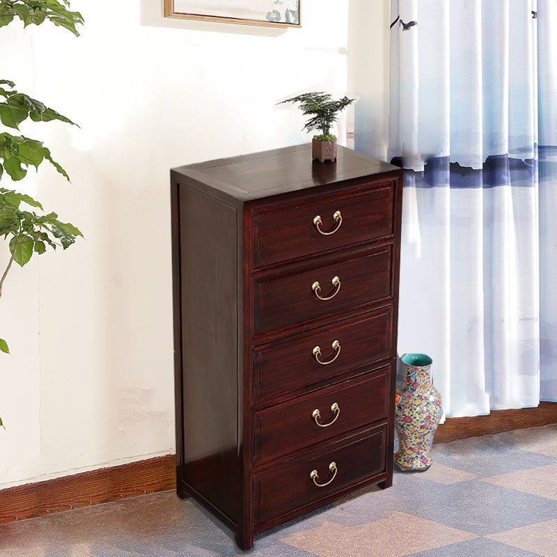 Mid Century Modern Square Accent Cabinet Antique Finish Cabinet With Doors 26"L x 16"W x 48"H Black Clearhalo 'Cabinets & Chests' 'cabinets_chests' 'furn' 'furn_cabinets_chests' 'Furniture' 'Living Room Furniture' 6994135