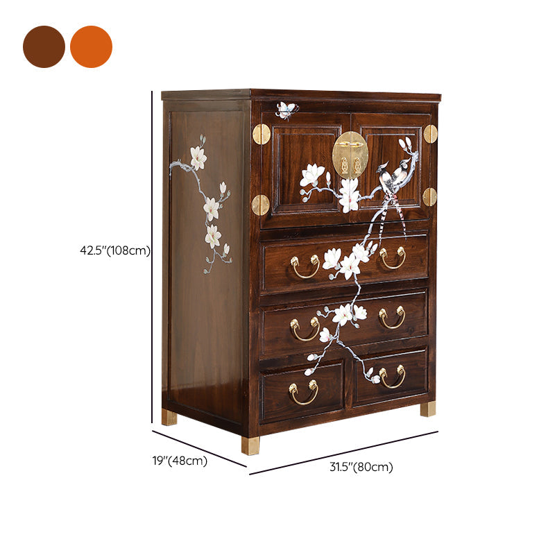 Mid Century Modern Square Accent Cabinet Antique Finish Cabinet With Doors Clearhalo 'Cabinets & Chests' 'cabinets_chests' 'furn' 'furn_cabinets_chests' 'Furniture' 'Living Room Furniture' 6994139