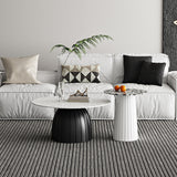 Tavolino rotondo per il tavolo da caffè a piedistallo in terrazzo moderno 2 tavoli da cocktail