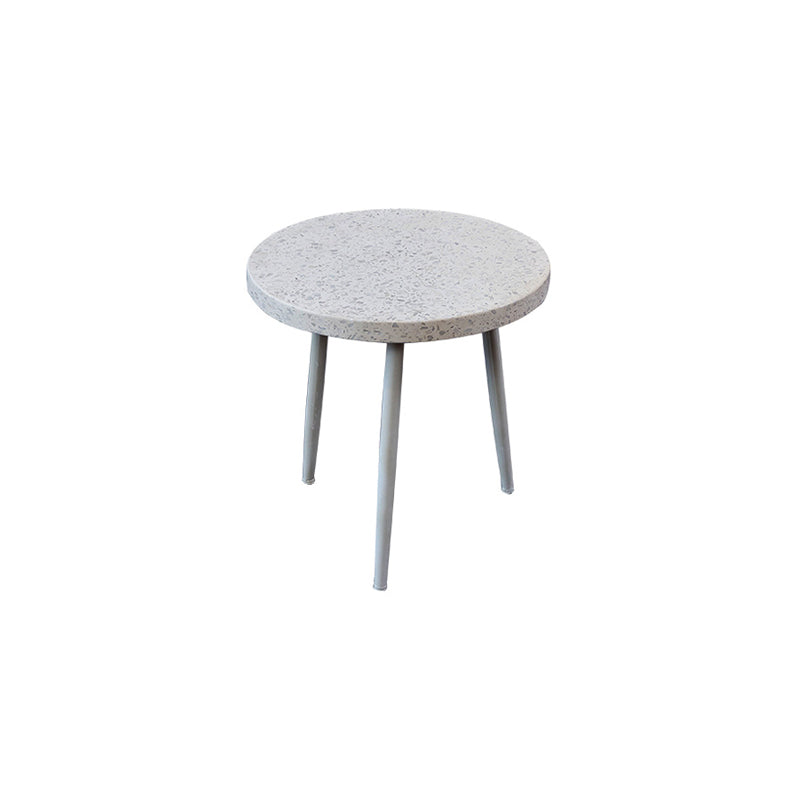Eigentijdse ronde terrazzo cocktailtafel metaal/acryl salontafel met 3 poten