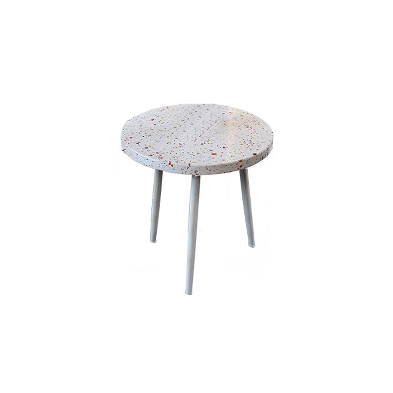 Eigentijdse ronde terrazzo cocktailtafel metaal/acryl salontafel met 3 poten