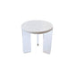 Eigentijdse ronde terrazzo cocktailtafel metaal/acryl salontafel met 3 poten