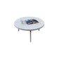 Eigentijdse ronde terrazzo cocktailtafel metaal/acryl salontafel met 3 poten