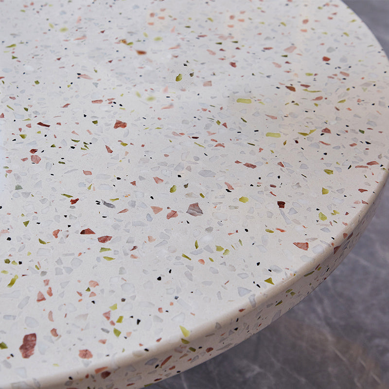 Eigentijdse ronde terrazzo cocktailtafel metaal/acryl salontafel met 3 poten